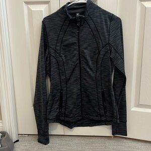 Black and gray athleisure jacket - workout